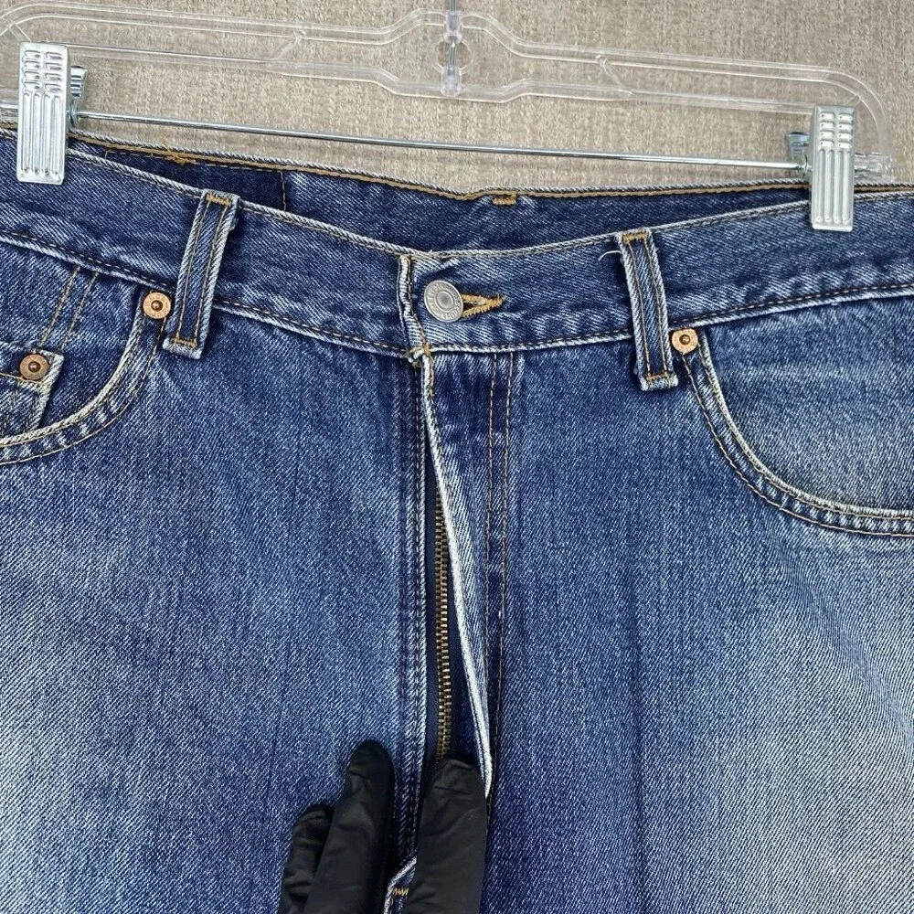 Levis 505 Regular Fit Vintage Straight Leg Jeans Mens 36x30 Denim Made in USA 92